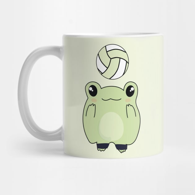 Kawaii Frog Loves Volleyball by YourGoods